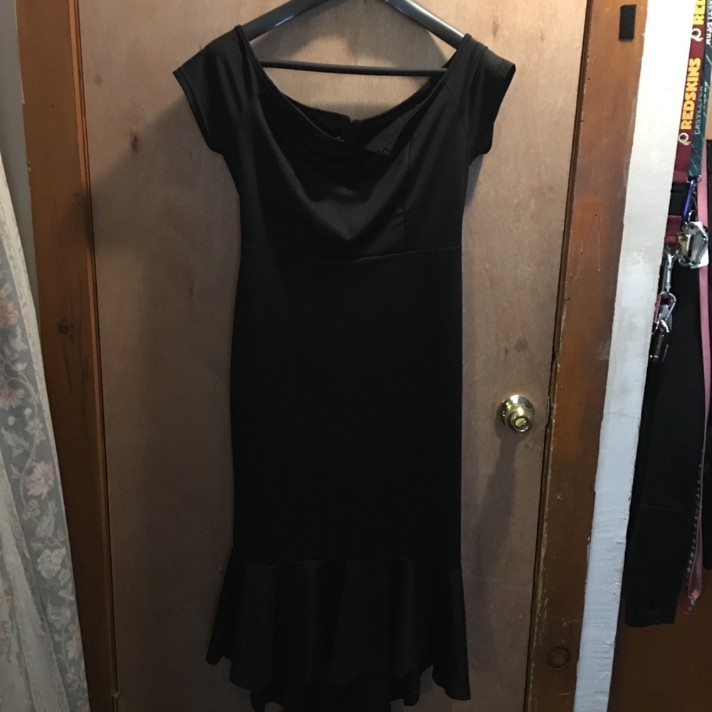 XL Spandex Black Cocktail Dress